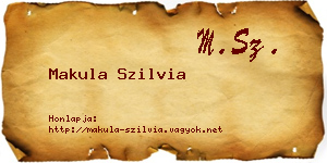 Makula Szilvia névjegykártya