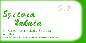 szilvia makula business card
